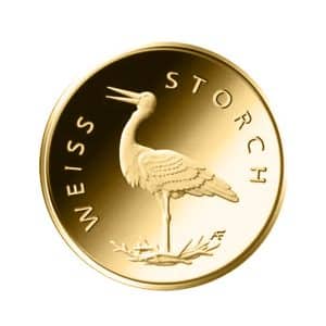 20€ Goldmünze 2020 Weißstorch / Heimische Vögel